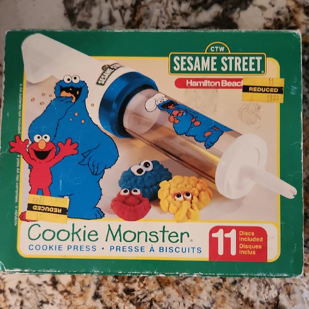 Hamilton Beach Sesame Street Cookie Monster Cookie Press - Blue, White